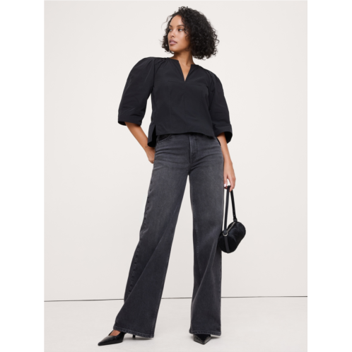 Bananarepublic Taffeta Volume-Sleeve Top