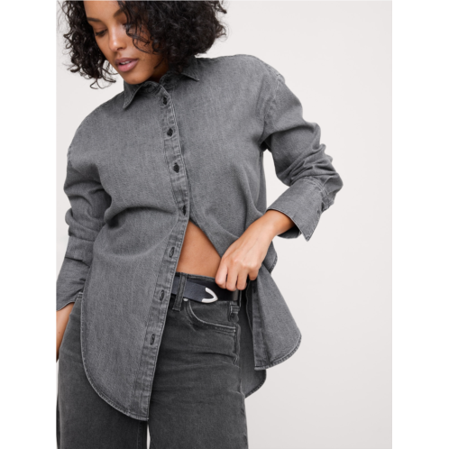 Bananarepublic Denim Curve-Hem Shirt
