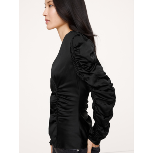 Bananarepublic Stretch-Satin Ruched Top