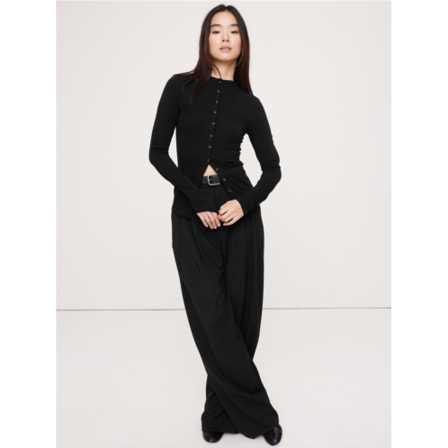 Bananarepublic Luxe Wool-Blend Button-Front Shirt