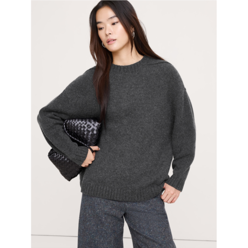 Bananarepublic Oversized Merino-Cotton Crew-Neck Sweater