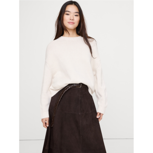 Bananarepublic Oversized Merino-Cotton Crew-Neck Sweater