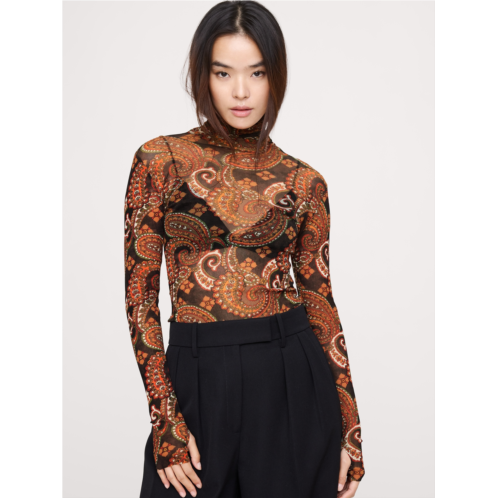 Bananarepublic Mesh Turtleneck Top