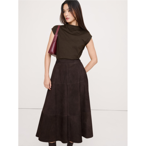 Bananarepublic Silky Cotton Mock-Neck Top