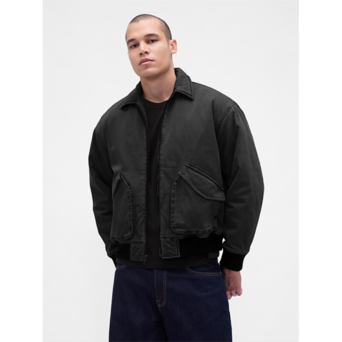 Gap Washed Twill Bomber Jacket