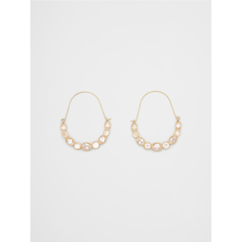 bananarepublic Shine Oval Wire Hoop Earrings