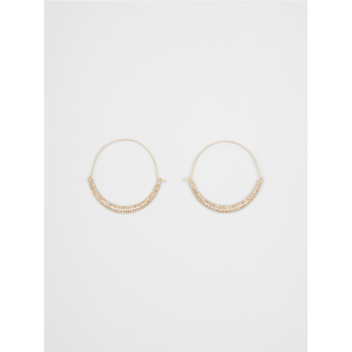 bananarepublic Pave Hoop Earrings