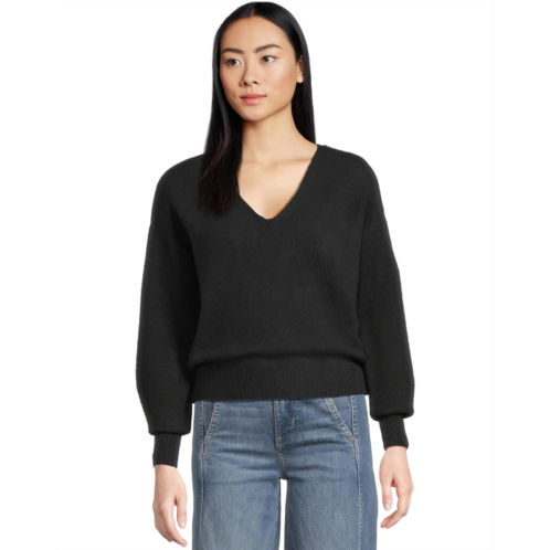 Madewell V-Neck Cozy Cotton Wedged Pullover
