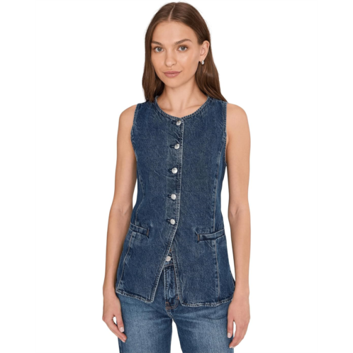 Madewell Crewneck Vest In Greendale Wash