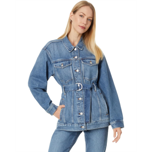 Madewell Denim Belted Oversized Trucker Jacket in Reston Wash