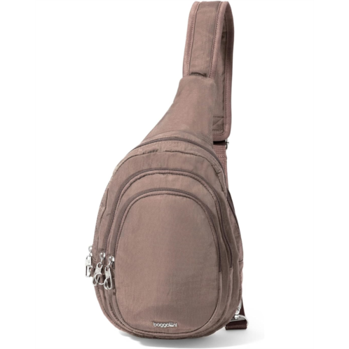 Baggallini Securtex Anti-Theft Triple Zip Sling