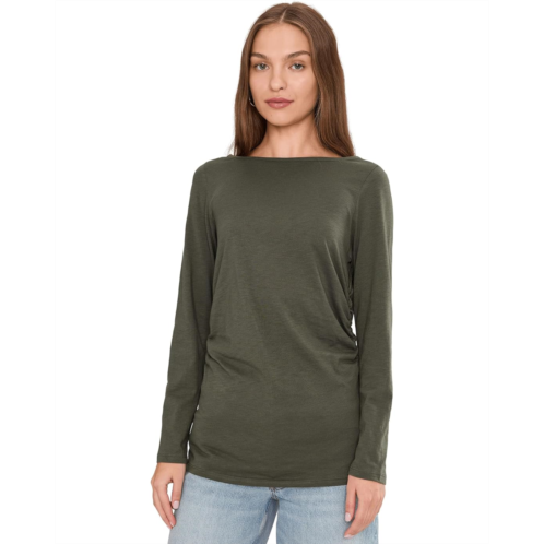 Madewell Side Ruched Slub Long Sleeve