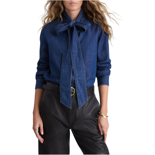 Madewell Denim Kimberly Top In Plumville Wash