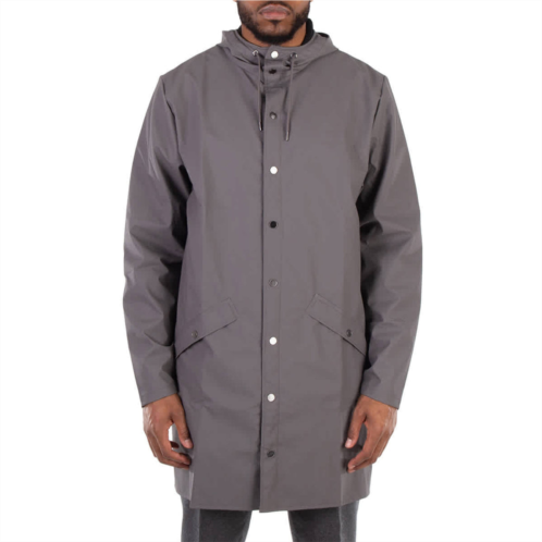 Rains grey lightweight waterproof long jacket
