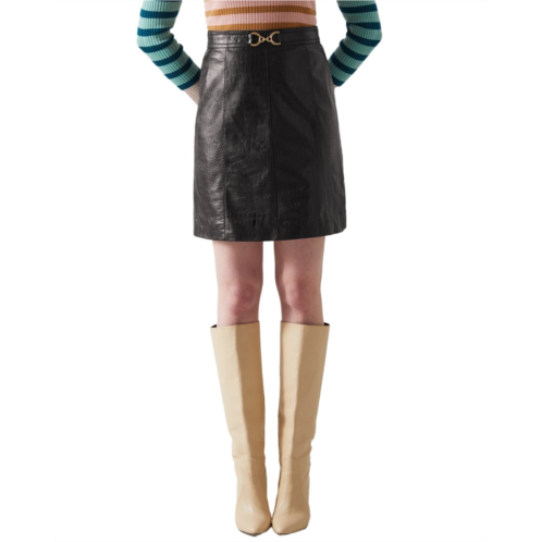 LK Bennett leather aubree skirt