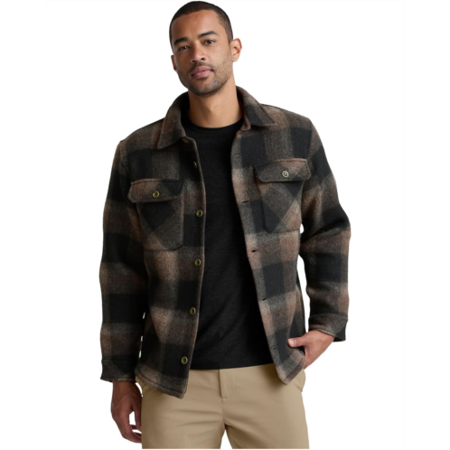 Mens Beyond Yoga Plaid Wool Shirt