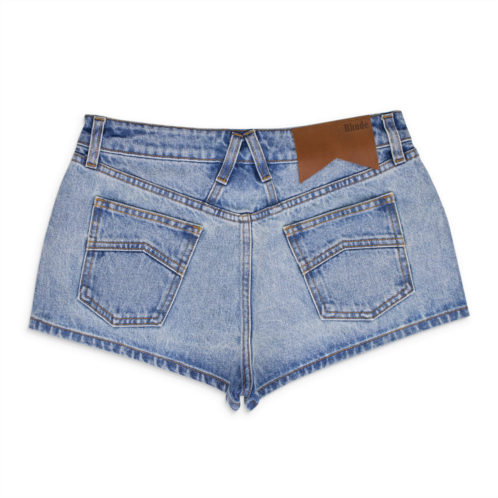 Rhude indigo low-waist denim shorts