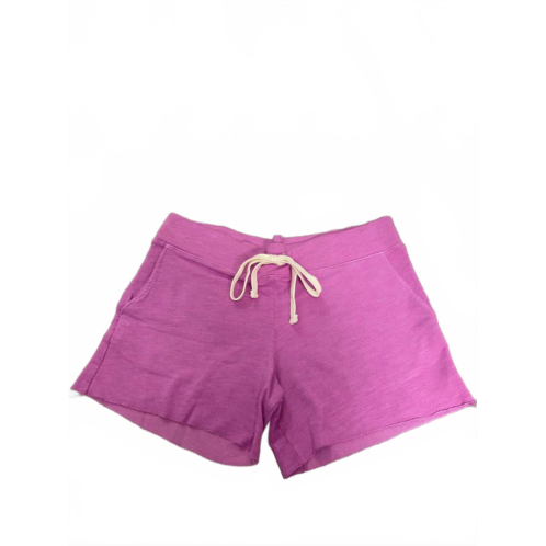 MONROW womens drawstring sweat short in purple