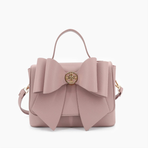 Like Dreams womens zoey double bow crossbody bag in mauve