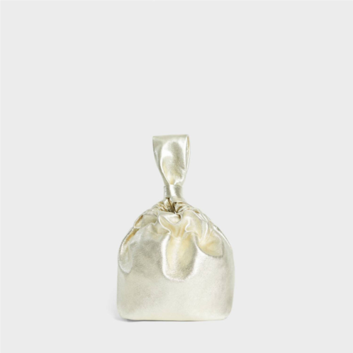 Lemiz womens mariposa twist clutch handbag in champagne