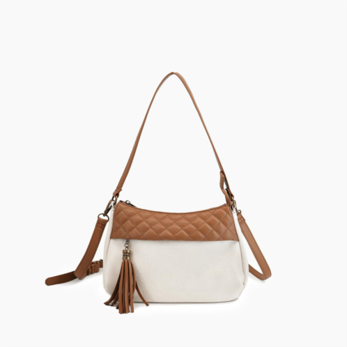 Like Dreams womens meadows western tassel vegan crossbody bag in camel