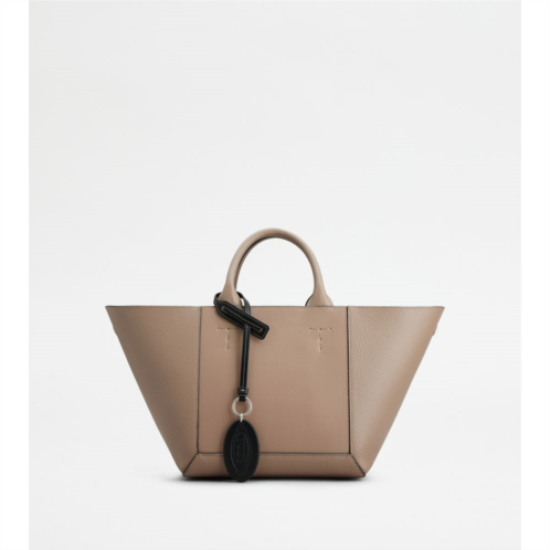 TOD double up shopping bag in leather small