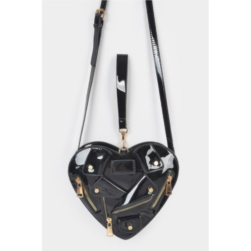 FASHNZFAB heart shape jacket crossbody bag