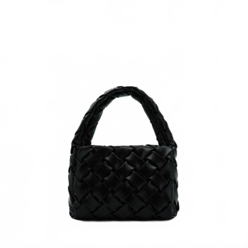 Like Dreams womens oriane quilted top handle crossbody bag in black