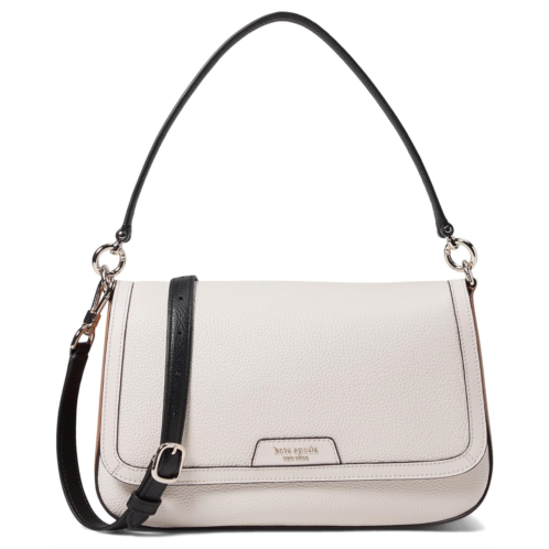 Kate Spade New York Hudson Colorblocked Pebbled Leather Flap Shoulder Bag
