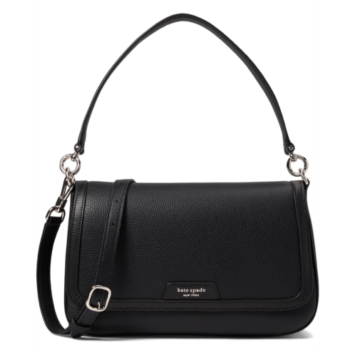 Kate Spade New York Hudson Pebbled Leather Flap Shoulder Bag