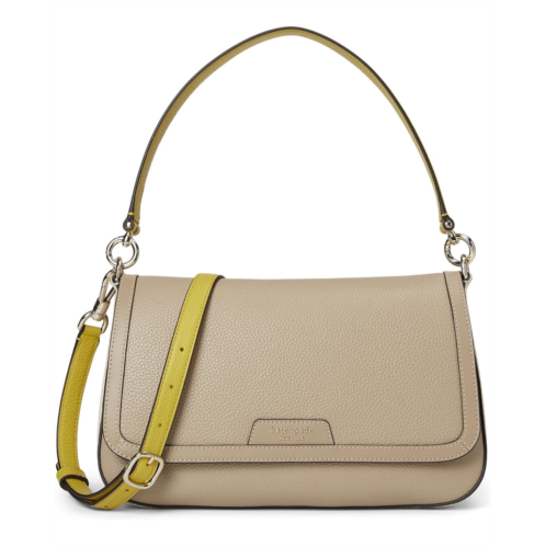 Kate Spade New York Hudson Colorblocked Pebbled Leather Flap Shoulder Bag