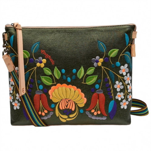 Consuela womens vic downtown crossbody bag in green