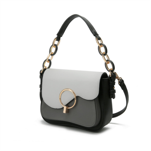 MKF Collection By Mia K. fantasia solid crossbody shoulder womens handbag purse by mia k.