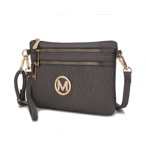 MKF roonie milan “m” signature crossbody wristlet