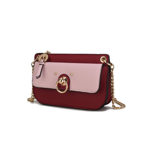 MKF Collection By Mia K. jill vegan leather womens color block crossbody bag
