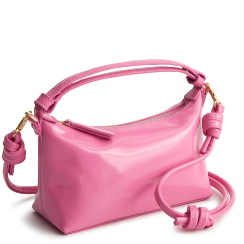 Vera Bradley outlet patent faux leather roxbury crescent crossbody bag