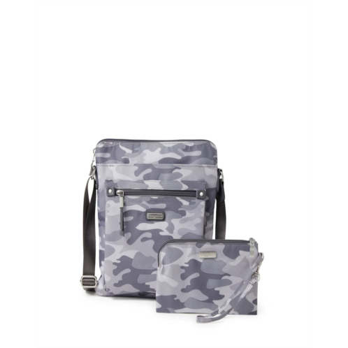 Baggallini womens go bagg crossbody bag with rfid wristlet