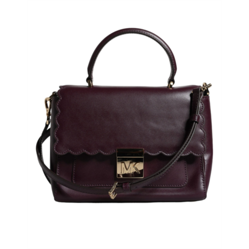 Michael Kors leather logo plaque crossbody mindy satchel womens bag