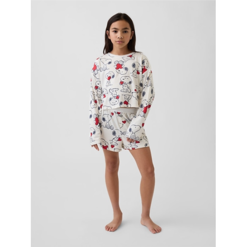 Gap Kids Snoopy Recycled PJ Short Set
