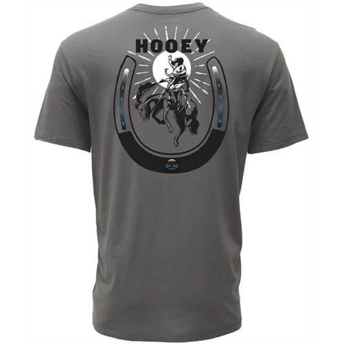 Hooey Mens Lucky Rider Graphic T-shirt Dark Grey 01