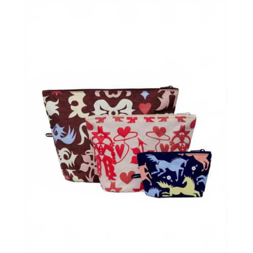 BAGGU womens go pouch set in horse cut outs