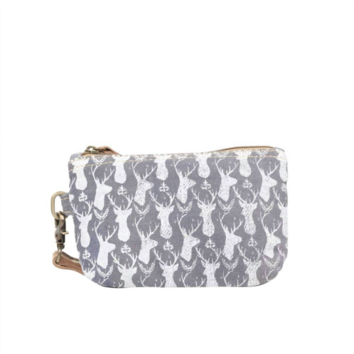 Clea Ray womens deer wristlet pouch in gray