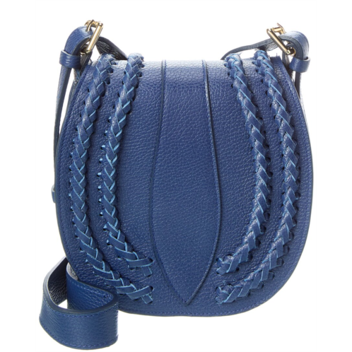 Persaman New York daisy16 braided leather crossbody