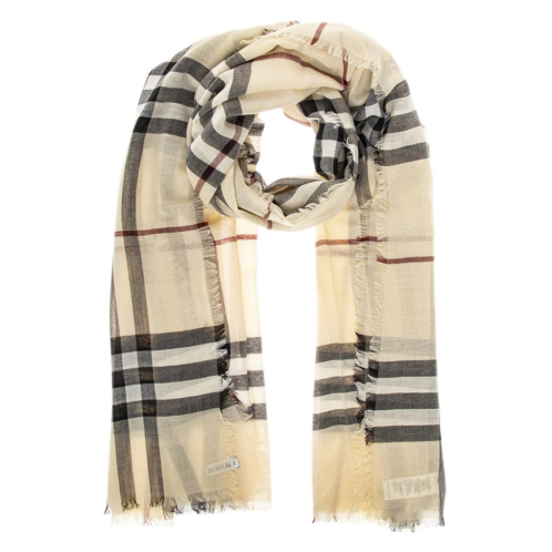 Burberry check wool scarf