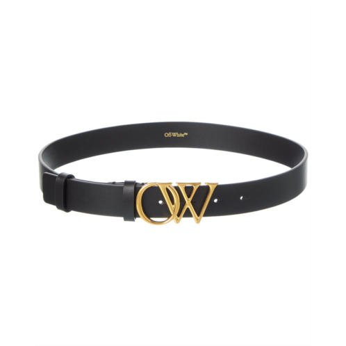 off-white ow initials leather belt