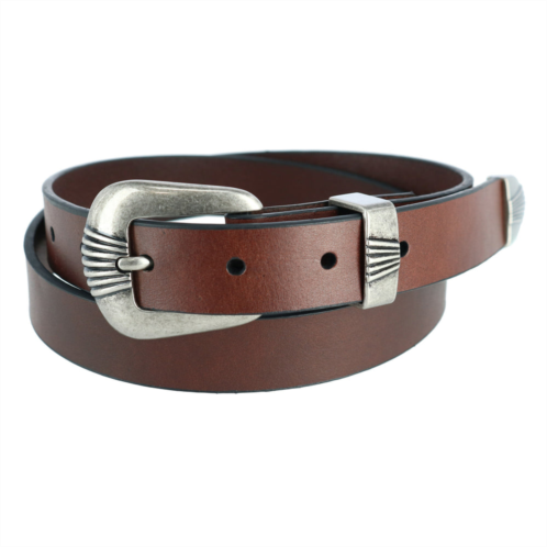 Wrangler womens 3 piece belt with veg tanned leather
