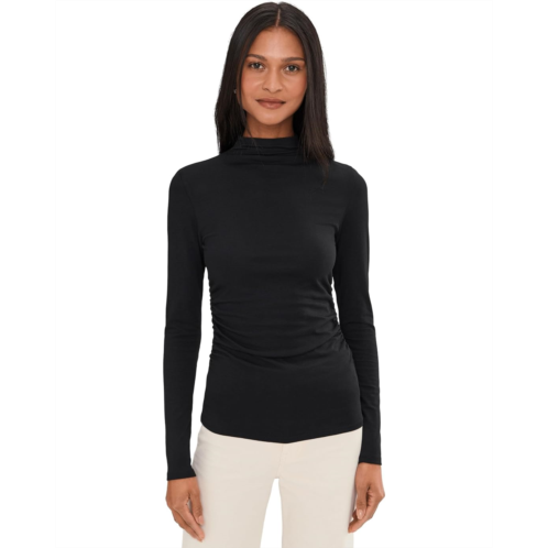 Womens Madewell Long Sleeve Hazel Mockneck Side Cinch