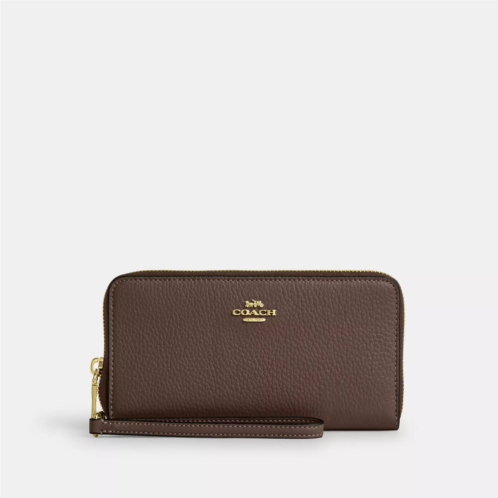 Coach Outlet long zip around wallet with detachable card case