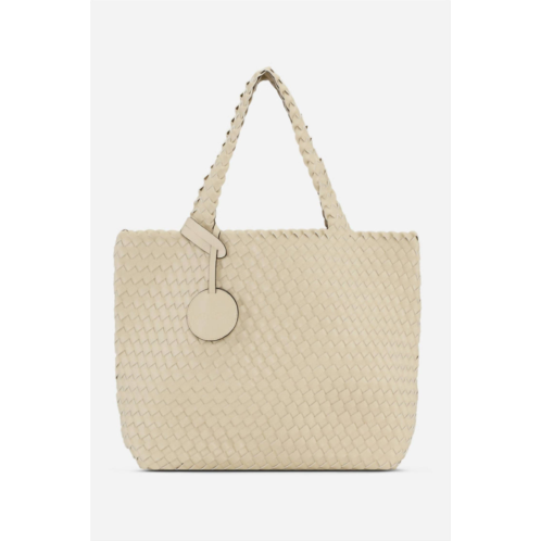 Ilse Jacobsen womens woven vegan tote in cream platin