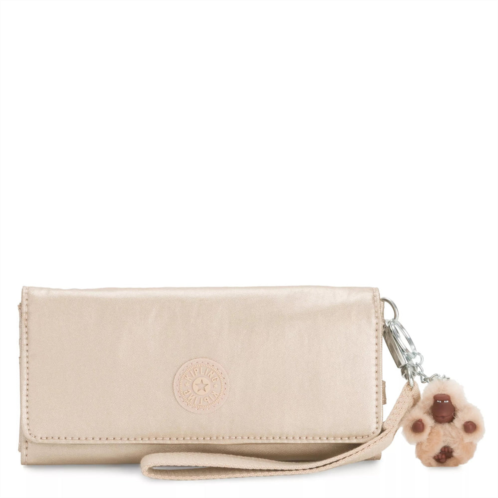 Kipling rubi large metallic wristlet wallet